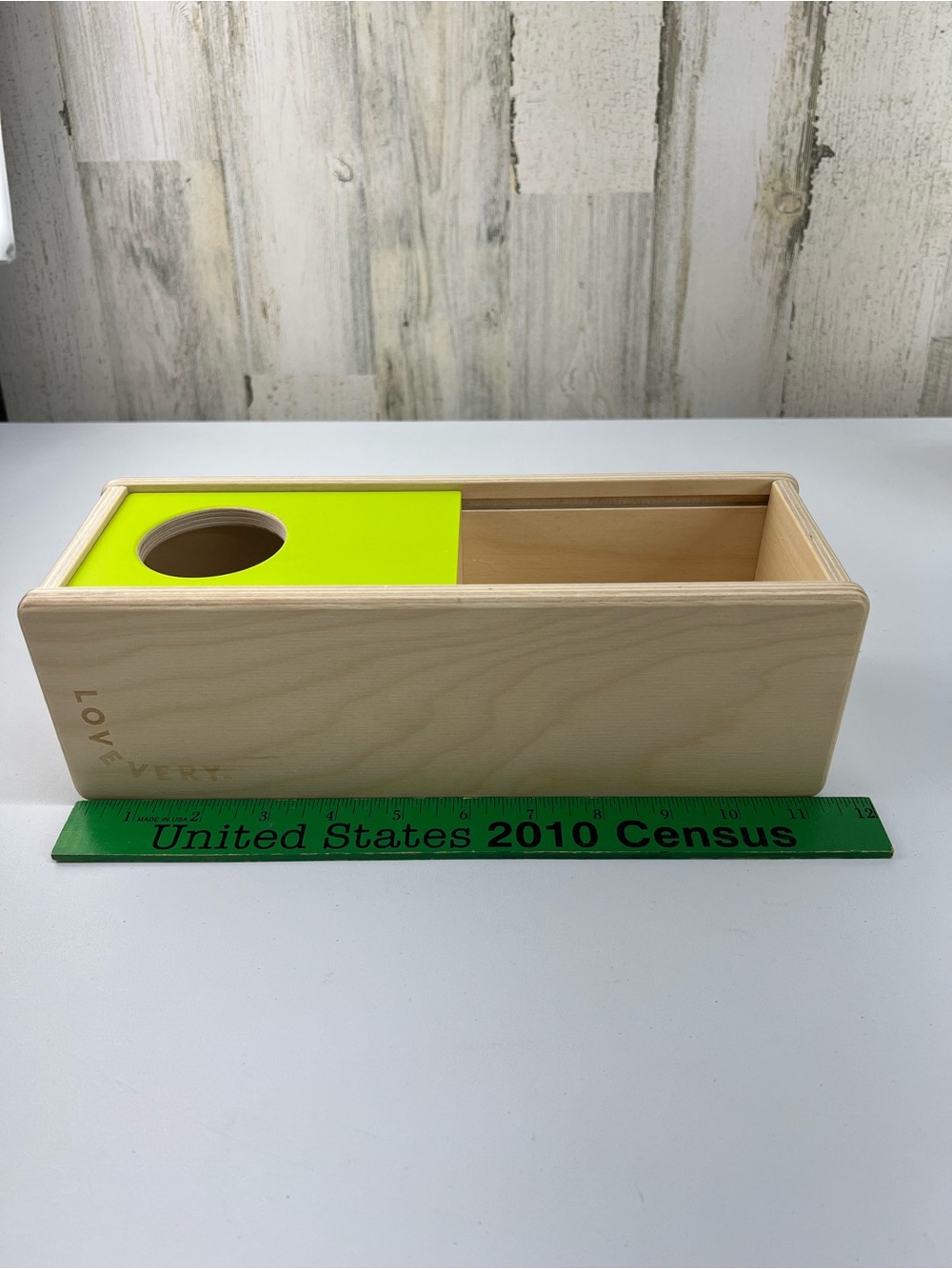 Lovevery Sliding Top Box & Ball Montessori Inspired Wooden Toy - Picture 4 of 6